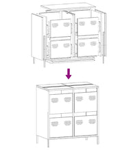 Sideboard Weiß 68x39x73,5 cm Kaltgewalzter Stahl