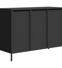 Sideboard Schwarz 101,5x39x73,5 cm Kaltgewalzter Stahl