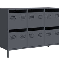 Sideboard Anthrazit 101,5x39x73,5 cm Kaltgewalzter Stahl