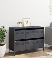 Sideboard Anthrazit 101,5x39x73,5 cm Kaltgewalzter Stahl