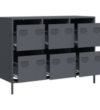 Sideboard Anthrazit 101,5x39x73,5 cm Kaltgewalzter Stahl