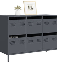 Sideboard Anthrazit 101,5x39x73,5 cm Kaltgewalzter Stahl