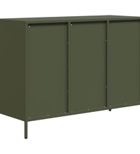 Sideboard Olivgrün 101,5x39x73,5 cm Kaltgewalzter Stahl