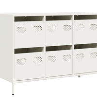 Sideboard Weiß 101,5x39x73,5 cm Kaltgewalzter Stahl