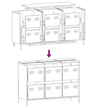 Sideboard Weiß 101,5x39x73,5 cm Kaltgewalzter Stahl