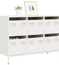 Sideboard Weiß 101,5x39x73,5 cm Kaltgewalzter Stahl