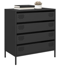 Sideboard Schwarz 68x39x73,5 cm Kaltgewalzter Stahl