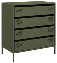 Sideboard Olivgrün 68x39x73,5 cm Kaltgewalzter Stahl