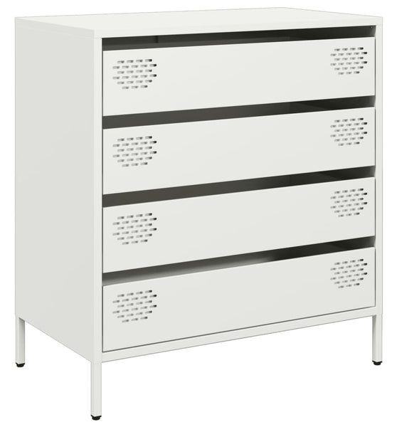 Sideboard Weiß 68x39x73,5 cm Kaltgewalzter Stahl