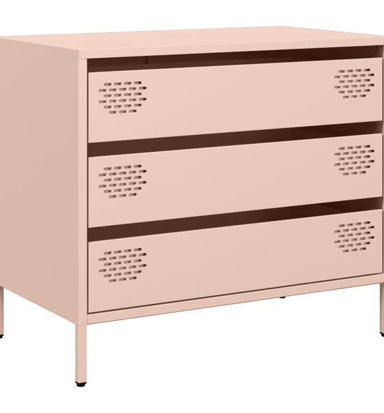 Sideboard Rosa 68x39x58,5 cm Kaltgewalzter Stahl