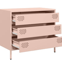 Sideboard Rosa 68x39x58,5 cm Kaltgewalzter Stahl