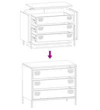 Sideboard Rosa 68x39x58,5 cm Kaltgewalzter Stahl