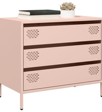 Sideboard Rosa 68x39x58,5 cm Kaltgewalzter Stahl