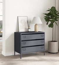 Sideboard Anthrazit 68x39x58,5 cm Kaltgewalzter Stahl