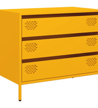 Sideboard Senfgelb 68x39x58,5 cm Kaltgewalzter Stahl