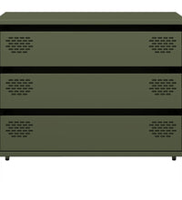 Sideboard Olivgrün 68x39x58,5 cm Kaltgewalzter Stahl