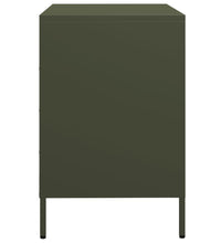 Sideboard Olivgrün 68x39x58,5 cm Kaltgewalzter Stahl