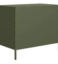 Sideboard Olivgrün 68x39x58,5 cm Kaltgewalzter Stahl