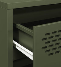 Sideboard Olivgrün 68x39x58,5 cm Kaltgewalzter Stahl