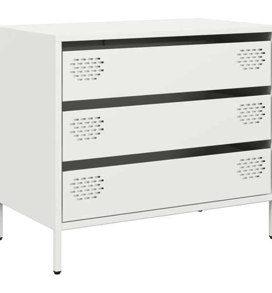 Sideboard Weiß 68x39x58,5 cm Kaltgewalzter Stahl