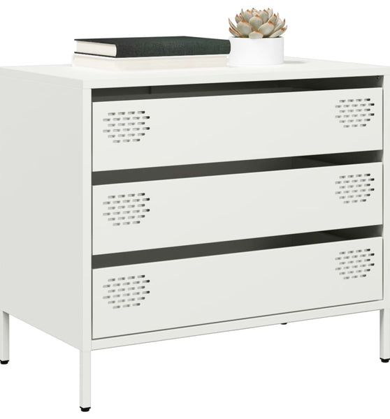 Sideboard Weiß 68x39x58,5 cm Kaltgewalzter Stahl