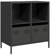 Sideboard Schwarz 68x39x73,5 cm Kaltgewalzter Stahl