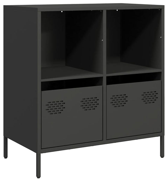 Sideboard Schwarz 68x39x73,5 cm Kaltgewalzter Stahl