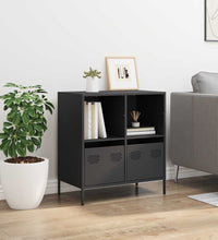 Sideboard Schwarz 68x39x73,5 cm Kaltgewalzter Stahl