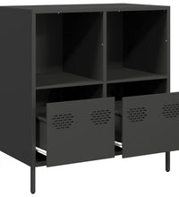 Sideboard Schwarz 68x39x73,5 cm Kaltgewalzter Stahl