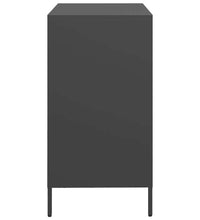 Sideboard Schwarz 68x39x73,5 cm Kaltgewalzter Stahl