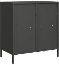 Sideboard Schwarz 68x39x73,5 cm Kaltgewalzter Stahl