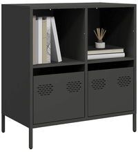 Sideboard Schwarz 68x39x73,5 cm Kaltgewalzter Stahl