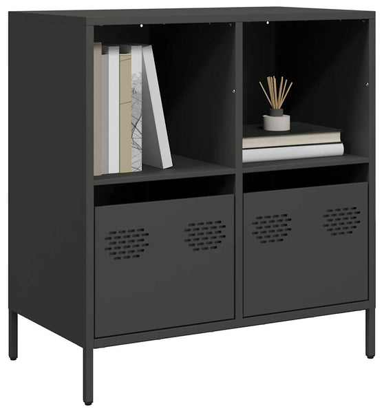 Sideboard Schwarz 68x39x73,5 cm Kaltgewalzter Stahl