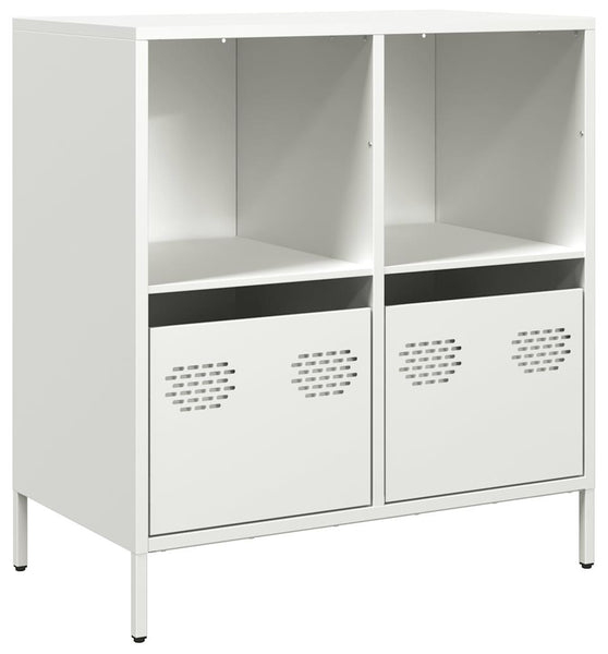 Sideboard Weiß 68x39x73,5 cm Kaltgewalzter Stahl