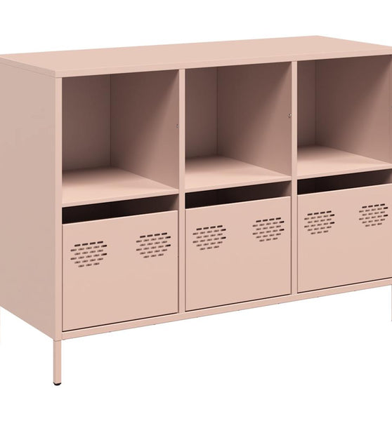 Sideboard Rosa 101,5x39x73,5 cm Kaltgewalzter Stahl