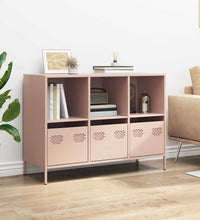 Sideboard Rosa 101,5x39x73,5 cm Kaltgewalzter Stahl