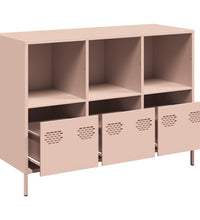 Sideboard Rosa 101,5x39x73,5 cm Kaltgewalzter Stahl