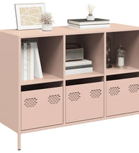 Sideboard Rosa 101,5x39x73,5 cm Kaltgewalzter Stahl