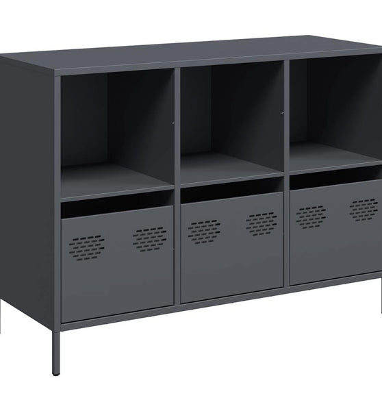 Sideboard Anthrazit 101,5x39x73,5 cm Kaltgewalzter Stahl