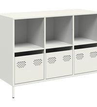 Sideboard Weiß 101,5x39x73,5 cm Kaltgewalzter Stahl