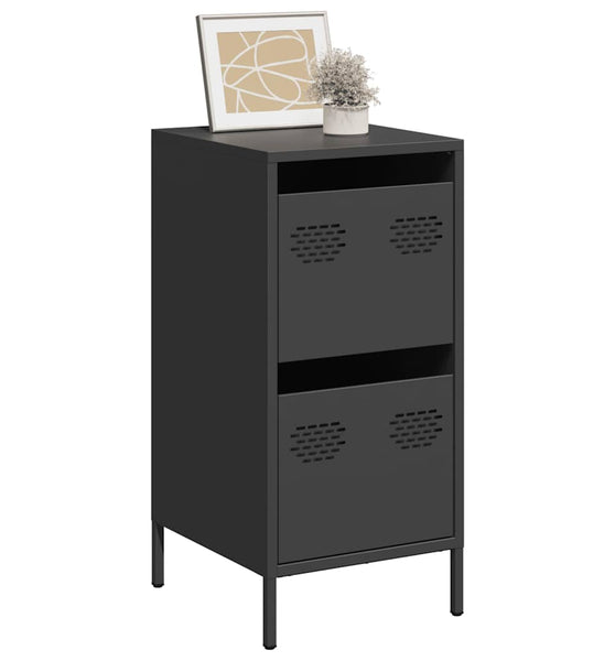 Sideboard Schwarz 35x39x73,5 cm Kaltgewalzter Stahl