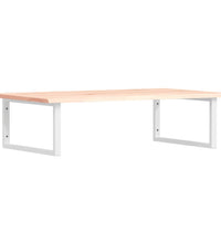 Waschtischplatte mit Halterung Stahl und Massivholz Eiche