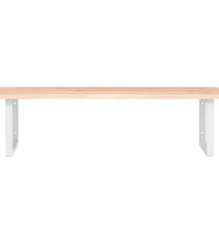 Waschtischplatte mit Halterung Stahl und Massivholz Eiche