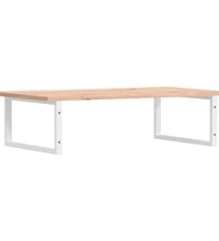 Waschtischplatte mit Halterung Stahl und Massivholz Eiche