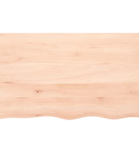 Waschtischplatte mit Halterung Stahl und Massivholz Eiche
