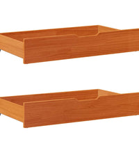 Massivholzbett ohne Matratze Wachsbraun 100x200 Kiefernholz