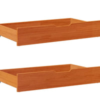 Massivholzbett ohne Matratze Wachsbraun 120x190 cm Kiefernholz