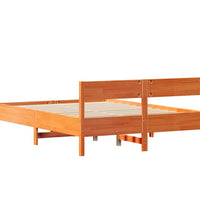 Massivholzbett ohne Matratze Wachsbraun 120x190 cm Kiefernholz