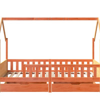 Kinderbett mit Schubladen 80x200 cm Massivholz Kiefer
