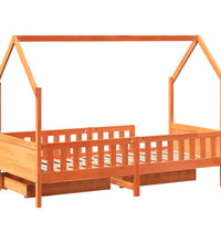 Kinderbett mit Schubladen 80x200 cm Massivholz Kiefer